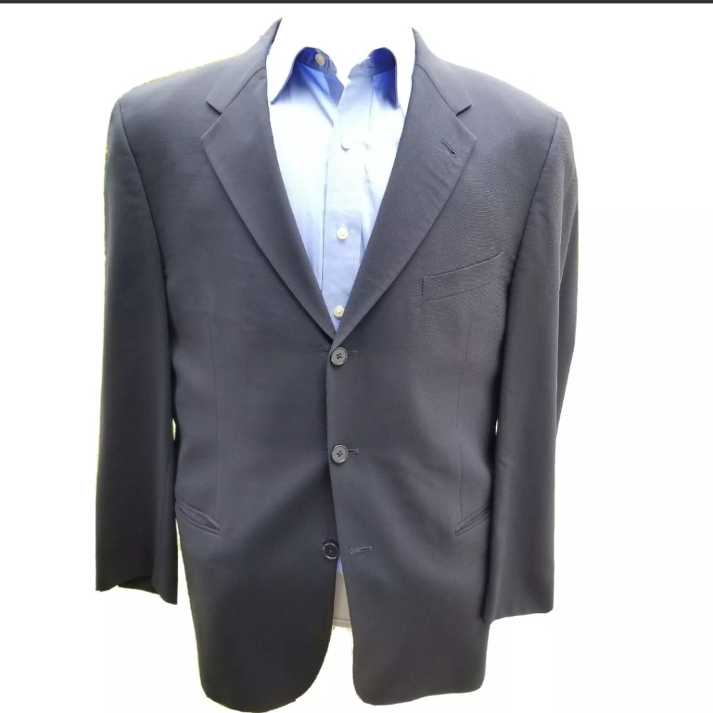 Joseph Abboud Mens 44R Regular 100% Wool Black